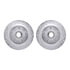 7212-99079 by DYNAMIC FRICTION COMPANY - Brake Rotor - Drilled & Slotted - Silver- HD Brake Pad - Hardware