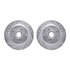 7212-99104 by DYNAMIC FRICTION COMPANY - Brake Rotor - Drilled & Slotted - Silver- HD Brake Pad - Hardware