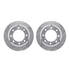 7212-99239 by DYNAMIC FRICTION COMPANY - Brake Rotor - Drilled & Slotted - Silver- HD Brake Pad - Hardware