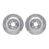 7212-99268 by DYNAMIC FRICTION COMPANY - Brake Rotor - Drilled & Slotted - Silver- HD Brake Pad - Hardware