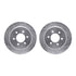 7212-99270 by DYNAMIC FRICTION COMPANY - Brake Rotor - Drilled & Slotted - Silver- HD Brake Pad - Hardware