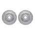 7402-47006 by DYNAMIC FRICTION COMPANY - Brake Rotor - Drilled & Slotted - Silver- HD Brake Pad