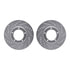 7402-76008 by DYNAMIC FRICTION COMPANY - Brake Rotor - Drilled & Slotted - Silver- HD Brake Pad