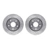 7412-40020 by DYNAMIC FRICTION COMPANY - Brake Rotor - Drilled & Slotted - Silver- HD Brake Pad - Hardware