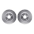 7412-40022 by DYNAMIC FRICTION COMPANY - Brake Rotor - Drilled & Slotted - Silver- HD Brake Pad - Hardware