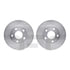 7412-47007 by DYNAMIC FRICTION COMPANY - Brake Rotor - Drilled & Slotted - Silver- HD Brake Pad - Hardware