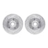 7412-47011 by DYNAMIC FRICTION COMPANY - Brake Rotor - Drilled & Slotted - Silver- HD Brake Pad - Hardware