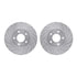 7412-47012 by DYNAMIC FRICTION COMPANY - Brake Rotor - Drilled & Slotted - Silver- HD Brake Pad - Hardware