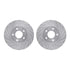 7412-47012 by DYNAMIC FRICTION COMPANY - Brake Rotor - Drilled & Slotted - Silver- HD Brake Pad - Hardware