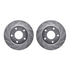 7412-48002 by DYNAMIC FRICTION COMPANY - Brake Rotor - Drilled & Slotted - Silver- HD Brake Pad - Hardware