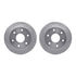 7412-48004 by DYNAMIC FRICTION COMPANY - Brake Rotor - Drilled & Slotted - Silver- HD Brake Pad - Hardware