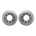 7412-48025 by DYNAMIC FRICTION COMPANY - Brake Rotor - Drilled & Slotted - Silver- HD Brake Pad - Hardware