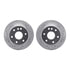 7412-48028 by DYNAMIC FRICTION COMPANY - Brake Rotor - Drilled & Slotted - Silver- HD Brake Pad - Hardware