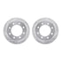 7412-48030 by DYNAMIC FRICTION COMPANY - Brake Rotor - Drilled & Slotted - Silver- HD Brake Pad - Hardware