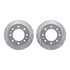 7412-48045 by DYNAMIC FRICTION COMPANY - Brake Rotor - Drilled & Slotted - Silver- HD Brake Pad - Hardware