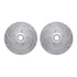 7412-54034 by DYNAMIC FRICTION COMPANY - Brake Rotor - Drilled & Slotted - Silver- HD Brake Pad - Hardware