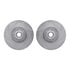 7412-54060 by DYNAMIC FRICTION COMPANY - Brake Rotor - Drilled & Slotted - Silver- HD Brake Pad - Hardware