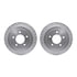 7412-54061 by DYNAMIC FRICTION COMPANY - Brake Rotor - Drilled & Slotted - Silver- HD Brake Pad - Hardware