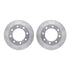 7412-54062 by DYNAMIC FRICTION COMPANY - Brake Rotor - Drilled & Slotted - Silver- HD Brake Pad - Hardware