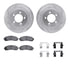 7412-54067 by DYNAMIC FRICTION COMPANY - Brake Rotor - Drilled & Slotted - Silver- HD Brake Pad - Hardware