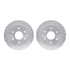 7412-67001 by DYNAMIC FRICTION COMPANY - Brake Rotor - Drilled & Slotted - Silver- HD Brake Pad - Hardware