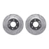 7412-67005 by DYNAMIC FRICTION COMPANY - Brake Rotor - Drilled & Slotted - Silver- HD Brake Pad - Hardware