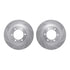 7412-76015 by DYNAMIC FRICTION COMPANY - Brake Rotor - Drilled & Slotted - Silver- HD Brake Pad - Hardware