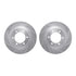 7412-76015 by DYNAMIC FRICTION COMPANY - Brake Rotor - Drilled & Slotted - Silver- HD Brake Pad - Hardware