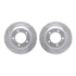 7412-76019 by DYNAMIC FRICTION COMPANY - Brake Rotor - Drilled & Slotted - Silver- HD Brake Pad - Hardware