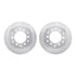 7412-76023 by DYNAMIC FRICTION COMPANY - Brake Rotor - Drilled & Slotted - Silver- HD Brake Pad - Hardware