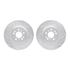7422-63002 by DYNAMIC FRICTION COMPANY - Brake Rotor - Drilled & Slotted - Silver w/HD Brake Pad w/HW Kit & Sensor