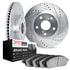 7502-02003 by DYNAMIC FRICTION COMPANY - Rotors-Drilled and Slotted-Silver with 5000 Advanced Brake Pads