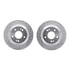 7502-03081 by DYNAMIC FRICTION COMPANY - Rotors-Drilled and Slotted-Silver with 5000 Advanced Brake Pads