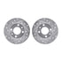 7502-07010 by DYNAMIC FRICTION COMPANY - Rotors-Drilled and Slotted-Silver with 5000 Advanced Brake Pads