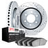 7502-40127 by DYNAMIC FRICTION COMPANY - Rotors-Drilled and Slotted-Silver with 5000 Advanced Brake Pads