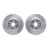 7502-45017 by DYNAMIC FRICTION COMPANY - Rotors-Drilled and Slotted-Silver with 5000 Advanced Brake Pads