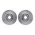 7502-46033 by DYNAMIC FRICTION COMPANY - Rotors-Drilled and Slotted-Silver with 5000 Advanced Brake Pads