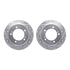 7502-47007 by DYNAMIC FRICTION COMPANY - Brake Rotor - Drilled & Slotted - Silver w/5000 Advanced Brake Pads