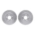 7502-54013 by DYNAMIC FRICTION COMPANY - Brake Rotor - Drilled & Slotted - Silver with 5000 Brake Pads - Ceramic