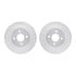 7502-54020 by DYNAMIC FRICTION COMPANY - Rotors-Drilled and Slotted-Silver with 5000 Advanced Brake Pads