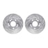 7502-63014 by DYNAMIC FRICTION COMPANY - Rotors-Drilled and Slotted-Silver with 5000 Advanced Brake Pads