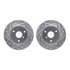 7502-63053 by DYNAMIC FRICTION COMPANY - Rotors-Drilled and Slotted-Silver with 5000 Advanced Brake Pads