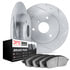 7502-63053 by DYNAMIC FRICTION COMPANY - Rotors-Drilled and Slotted-Silver with 5000 Advanced Brake Pads