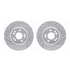 7502-63206 by DYNAMIC FRICTION COMPANY - Rotors-Drilled and Slotted-Silver with 5000 Advanced Brake Pads