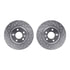 7502-73068 by DYNAMIC FRICTION COMPANY - Rotors-Drilled and Slotted-Silver with 5000 Advanced Brake Pads