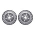 7502-74006 by DYNAMIC FRICTION COMPANY - Rotors-Drilled and Slotted-Silver with 5000 Advanced Brake Pads