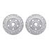 7502-74013 by DYNAMIC FRICTION COMPANY - Rotors-Drilled and Slotted-Silver with 5000 Advanced Brake Pads