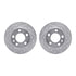 7502-74034 by DYNAMIC FRICTION COMPANY - Rotors-Drilled and Slotted-Silver with 5000 Advanced Brake Pads