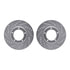 7502-76119 by DYNAMIC FRICTION COMPANY - Rotors-Drilled and Slotted-Silver with 5000 Advanced Brake Pads