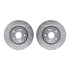 7512-01007 by DYNAMIC FRICTION COMPANY - Rotors-Drilled & Slotted-Silver w/ 5000 Advanced Brake Pads Incl Hdw